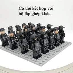 Thumbnail Đồ chơi lắp ráp lính cảnh sát, bộ đội đặc công KAVY gồm 10 chiếc như hình 1