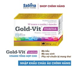 Thumbnail Gold-Vit® Mama .Thực phẩm bảo vệ sức khỏe bổ sung Vitamin và khoángchất cho mẹ bầu và mẹ sau sinh. 30 viên/h (Olimp Labs 1