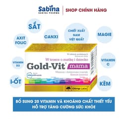 Thumbnail Gold-Vit® Mama .Thực phẩm bảo vệ sức khỏe bổ sung Vitamin và khoángchất cho mẹ bầu và mẹ sau sinh. 30 viên/h (Olimp Labs 2