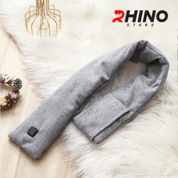 Thumbnail Khăn quàng cổ điện tạo nhiệt nam nữ Rhino W101 giữ ấm, mát xa, sạc tích điện giảm đau mỏi cổ vai gáy hiệu quả cao 1
