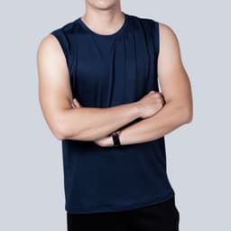 Thumbnail Áo thun ba lỗ nam Gấu 194 vải thun mè co dãn 4 chiều, áo thể thao - gym - bóng đá, from slim fit - MÈ NGANG BL 1