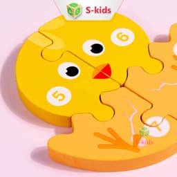 Thumbnail Đồ chơi ghép hình cho bé bằng gỗ, bộ lắp ráp sơ đồ tăng trưởng động vật 4