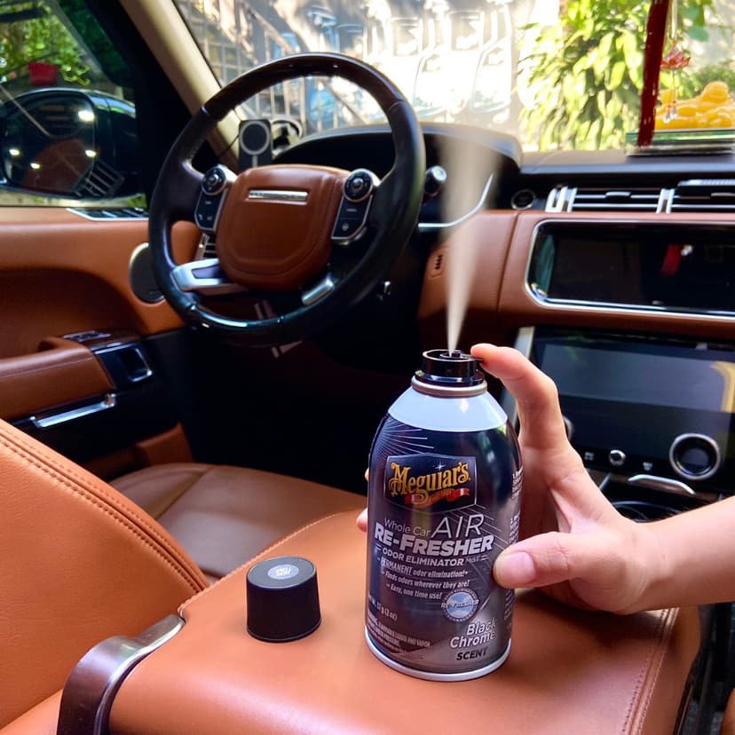 Ảnh Khử mùi, diệt khuẩn nội thất ô tô hương nam tính - Meguiar's Air Refesher Black Chrome, G181302, 57g 3