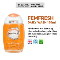 Thumbnail Dung Dịch Vệ Sinh Phụ Nữ Cho Vùng Kín Sạch, Thơm, Tươi Mới Suốt Ngày Dài Femfresh Daily Intimate Wash 150ml 1