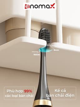 Thumbnail Giá đựng bàn chải đánh răng Enomax đa năng dán tường, chất liệu nhôm hàng không cao cấp, bảo hành 10 năm (Eno - 0103) 3