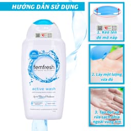 Thumbnail Dung Dịch Vệ Sinh Nữ Cho Người Ưa Vận Động Giúp Vùng Kín Sạch, Thơm, Tươi Mới Femfresh Active Fresh Wash 250ml UK 4