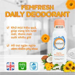 Thumbnail Xịt Thơm Mát, Khử Mùi Vùng Kín Lưu Hương Suốt 24h Femfresh Deodorant Spray 125ml 1