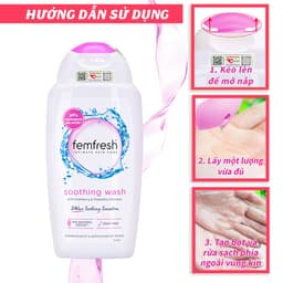 Thumbnail Dung Dịch Vệ Sinh Phụ Nữ Femfresh Soothing Wash - Hỗ Trợ Các Vấn Đề Vùng Kín Giúp Sạch, Thơm, Tươi Mới 250ml 4