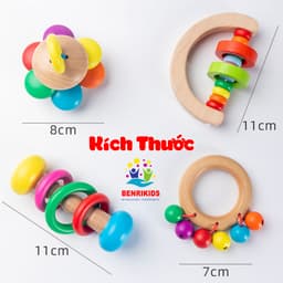 Thumbnail Đồ Chơi Gỗ Benrikids Xúc Xắc Lục Lạc Phát Âm Thanh Cho Trẻ Sơ Sinh 2