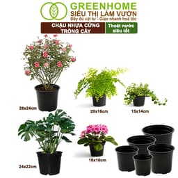 Thumbnail Chậu Trồng Cây Greenhome, 28x24cm, Nhựa Cứng, Thoát Nước Tốt, Nhiều Kích Thước Trồng Hoa, Kiểng Lá 2