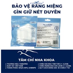 Thumbnail FAMAPRO  Tăm chỉ kẽ răng nha khoa Túi 50 cái 4