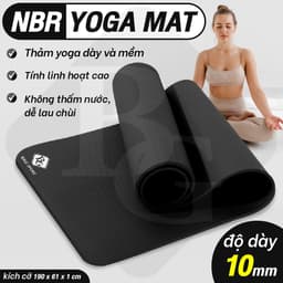 Thumbnail BG - Thảm Tập Yoga Chống Trượt  cao su nguyên khối NBR 10MM, 15MM Cao Cấp chống trơn trượt loại xịn 2