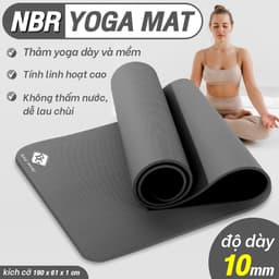 Thumbnail BG - Thảm Tập Yoga Chống Trượt  cao su nguyên khối NBR 10MM, 15MM Cao Cấp chống trơn trượt loại xịn 4