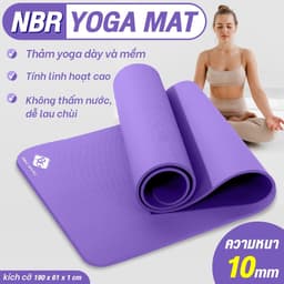 Thumbnail BG - Thảm Tập Yoga Chống Trượt  cao su nguyên khối NBR 10MM, 15MM Cao Cấp chống trơn trượt loại xịn 1
