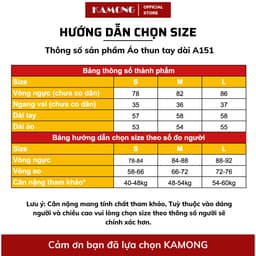 Thumbnail Áo thun nữ tay dài KAMONG kiểu dáng basic chất liệu thun tăm A151 2