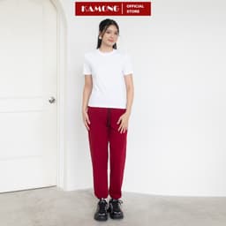 Thumbnail Áo thun nữ tay ngắn KAMONG kiểu dáng basic chất liệu thun tăm A152 3