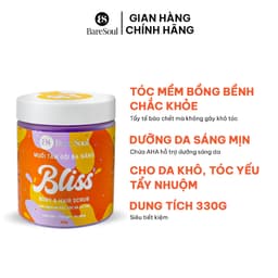 Thumbnail Combo sạch sâu, sáng mịn, dưỡng ẩm cho da và môi BareSoul BLISS Body Hair Scrub 330g + Sweet Talker Lip Scrub 20g 2
