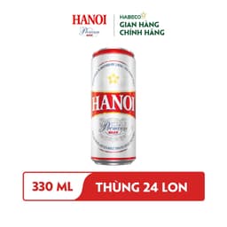 Thumbnail HỎA TỐC HÀ NỘI - COMBO 2 Thùng 24 lon Bia Hanoi Premium - HABECO (330ml/lon) 1