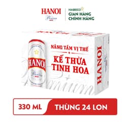 Thumbnail HỎA TỐC HÀ NỘI - COMBO 2 Thùng 24 lon Bia Hanoi Premium - HABECO (330ml/lon) 3