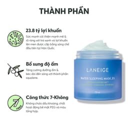 Thumbnail Mặt Nạ Ngủ Laneige Water Sleeping Mask EX 70ml Dưỡng Ẩm Bảo Vệ Da 2