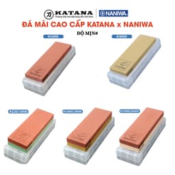 Thumbnail Đá mài dao kéo Nhật bản NANIWA x KATANA đủ độ mịn mài thô, mài sắc, mài mịn (có hộp đựng kèm hướng dẫn sử dụng) - NKP 2