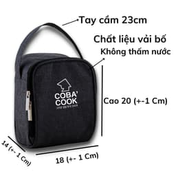 Thumbnail Bộ túi hộp đựng cơm thủy tinh chịu nhiệt COBA'COOK 3 hộp chữ nhật 370ml và 1 túi giữ nhiệt -CCL33BS 2