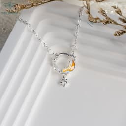 Thumbnail Dây chuyền bạc nữ TLEE, vòng cổ blue moon nữ tính TLEE JEWELRY D0266 4