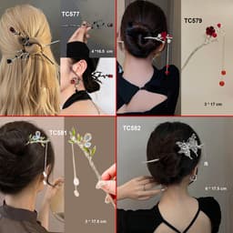Thumbnail GOTI - Trâm Cài Tóc Phong Cách Cổ Điển, Cổ Trang, Hiện Đại Phụ Kiện Trang Trí Dành Cho Nữ TC509 4