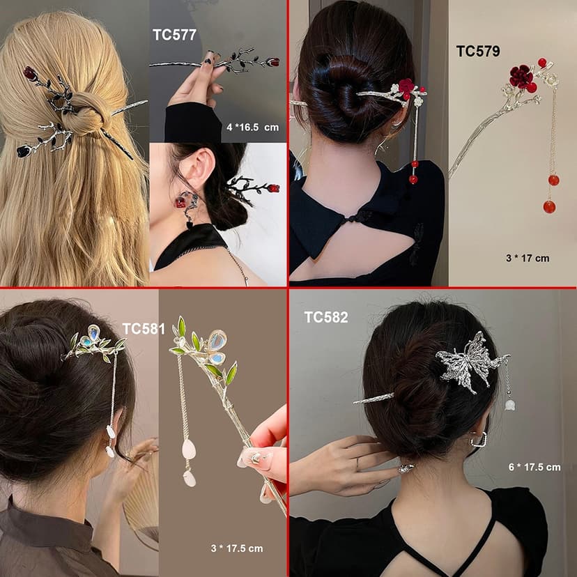 Ảnh GOTI - Trâm Cài Tóc Phong Cách Cổ Điển, Cổ Trang, Hiện Đại Phụ Kiện Trang Trí Dành Cho Nữ TC509 4