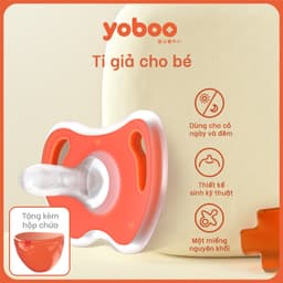 Thumbnail Núm ty ngậm cho bé Yoboo YB-0007 đầu tròn bằng silicone nguyên khối mô phỏng ti mẹ - Hàng chính hãng 1