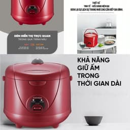 Thumbnail Nồi cơm điện Cuckoo 1.8 lít CR-1021 - màu đỏ - bản quốc tế- lòng nồi chống dính- Hàng chính hãng Cuckoovina 4