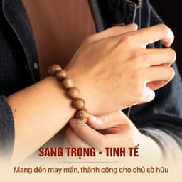 Thumbnail Vòng tay trầm hương tròn đơn tốc Việt Nam THIÊN MỘC HƯƠNG thành công, giàu sang, thuận lợi 1