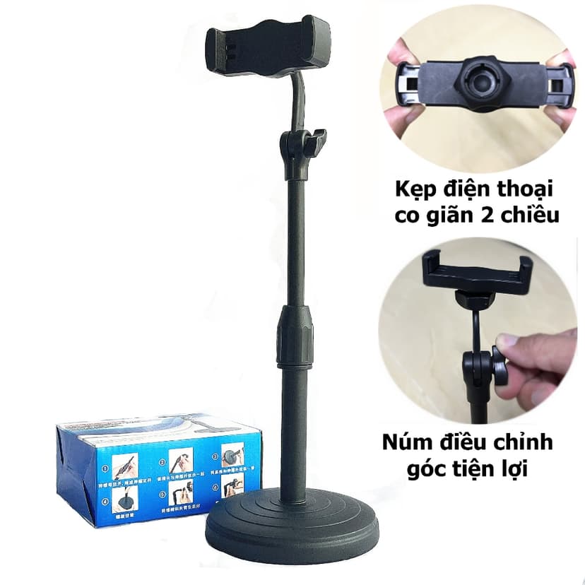 Ảnh Giá Đỡ Điện Thoại Để Bàn Gấp Gọn HOLOCOM K88, Kệ Đỡ Đa Năng Xoay 360 Độ Chắc Chắn Chụp Ảnh, Quay Video, Livestream 3