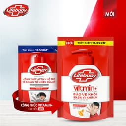 Thumbnail Combo 2 túi Nước Rửa Tay Lifebuoy Vitamin+ 400g 3