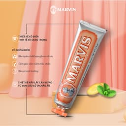 Thumbnail Kem Đánh Răng MARVIS Ginger Mint 85ML Hương Vị Bạc Hà Kết Hợp Với Gừng Tươi - Marvis 3