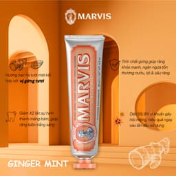 Thumbnail Kem Đánh Răng MARVIS Ginger Mint 85ML Hương Vị Bạc Hà Kết Hợp Với Gừng Tươi - Marvis 2