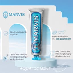 Thumbnail Kem Đánh Răng MARVIS Aquatic Mint 85ML Hương Vị Dưa Gang Mát Lạnh - Marvis 2