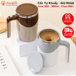 Thumbnail Cốc Tự Khuấy Tự Động 380ml Giữ Nhiệt Cốc Pha Cà Phê Sữa Hoa Quả Cốc Khuấy Điện Bằng Thép Không Gỉ Chính Hãng Amalife 1