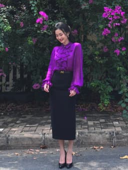 Thumbnail Chân váy bút chì dài xẻ sau HUONG BOUTIQUE HBZ451 3