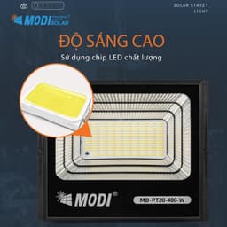 Thumbnail Đèn Led Năng Lượng Mặt Trời MODI SOLAR PT20 200W 300W 400W Với 3 Chế Độ Ánh Sáng và Điều Khiển từ Xa 2