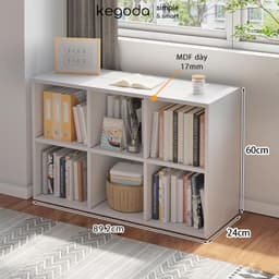 Thumbnail Kệ Sách Gỗ Tổ Ong 6 Dài 89.2cm, Rộng 24cm Và Cao 60cm Thương Hiệu KEGODA KGD33 3