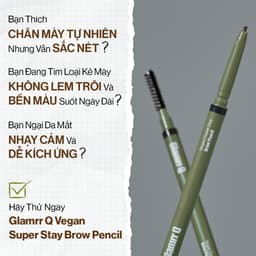 Thumbnail Chì Kẻ Mày Glamrr Q Bền Màu Thuần Chay VEGAN SUPER STAY BROW PENCIL (0.08g) 3