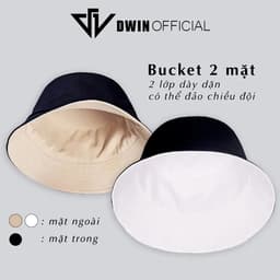 Thumbnail Mũ bucket DWIN tai bèo vành nón trơn cụp Unisex phù hợp nam nữ 2