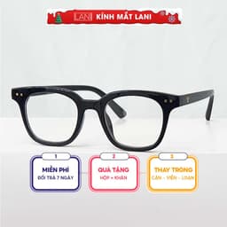 Thumbnail Gọng kính cận nam nữ LANI thời trang vuông chữ V 3331 lắp mắt cận có độ theo yêu cầu 4