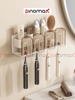 Thumbnail Giá đựng bàn chải đánh răng Enomax đa năng dán tường, chất liệu nhôm hàng không cao cấp, bảo hành 10 năm (Eno - 0103) 1