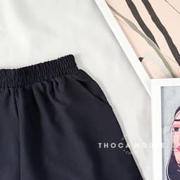 Thumbnail Quần short lưng thun basic trơn đen THOCA HOUSE trẻ trung, năng động thường ngày dễ phối 3