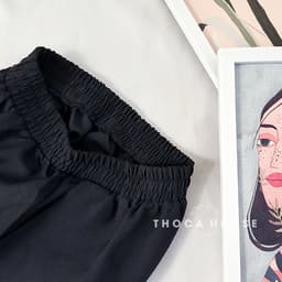 Thumbnail Quần short lưng thun basic trơn đen THOCA HOUSE trẻ trung, năng động thường ngày dễ phối 4