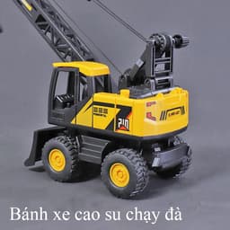 Thumbnail Đồ chơi mô hình xe cẩu ủi tự hành KAVY chạy đà 4 bánh xe móc nâng hạ xoay 360 độ 3