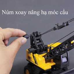 Thumbnail Đồ chơi mô hình xe cẩu ủi tự hành KAVY chạy đà 4 bánh xe móc nâng hạ xoay 360 độ 2