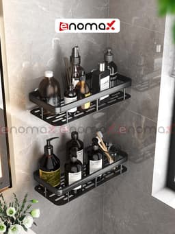 Thumbnail Kệ nhà tắm dán tường Enomax để mỹ phẩm, xà phòng, để đồ gọn gàng và sạch sẽ. Chất liệu nhôm hàng không (Eno 0145) 2